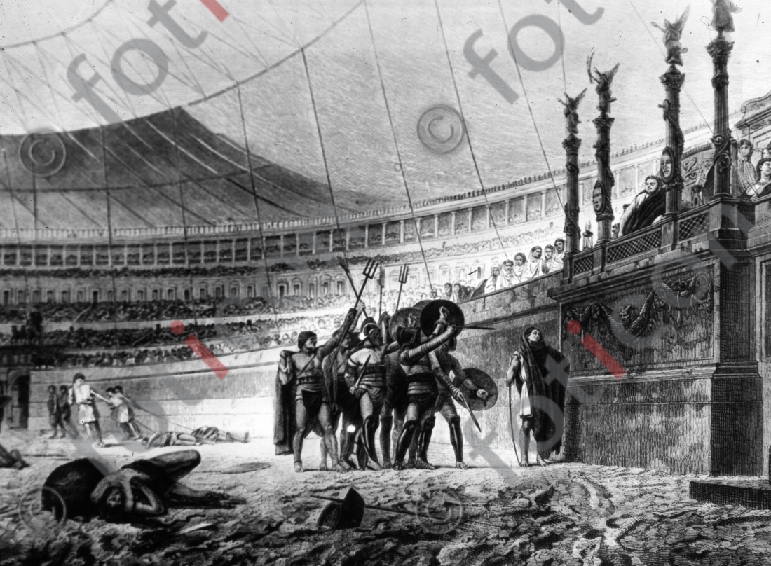 Galdiatoren huldigen dem Kaiser | Gladiators pay tribute to the Emperor (foticon-simon-107-040-sw.jpg)